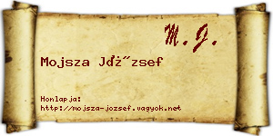 Mojsza József névjegykártya